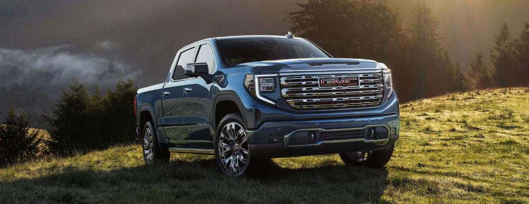The 2025 GMC Sierra 1500 as seen from the front exterior.