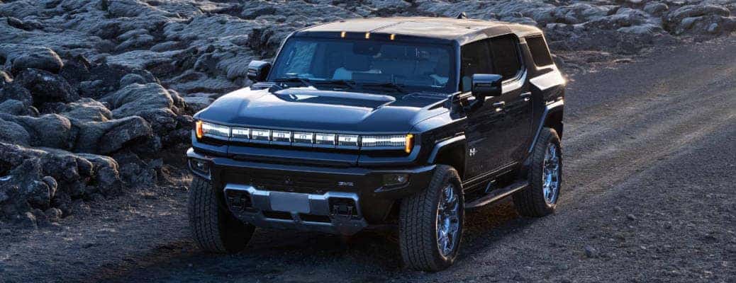 A front exterior view of the 2025 GMC Hummer EV SUV.