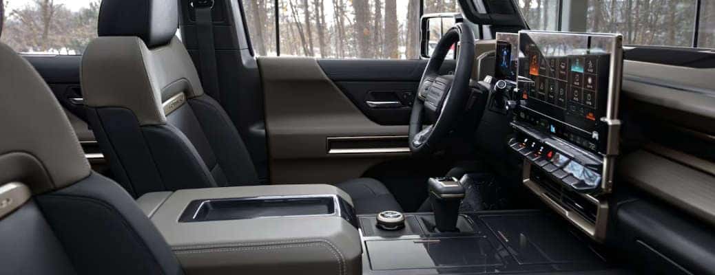 The interior of the 2025 GMC Hummer SUV EV.