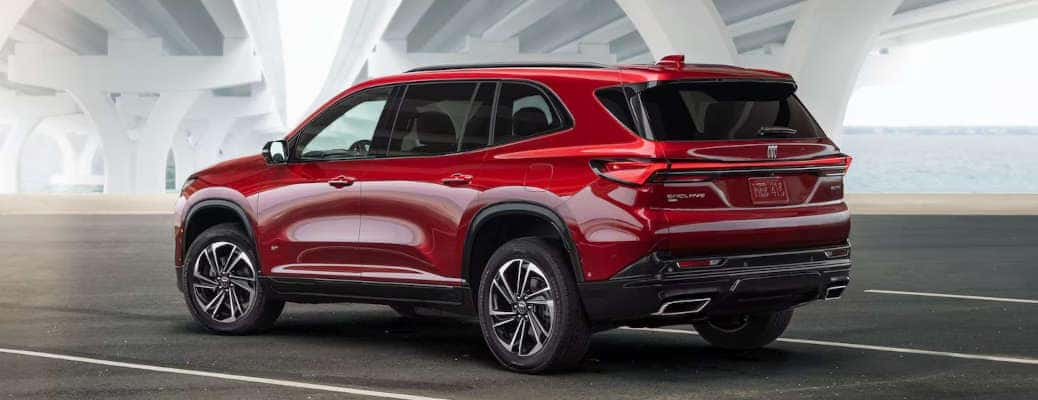 A rear quarter view of the 2025 Buick Enclave.