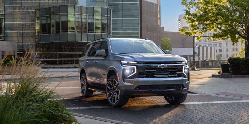 A front quarter view of the Chevy Tahoe near Atlanta.