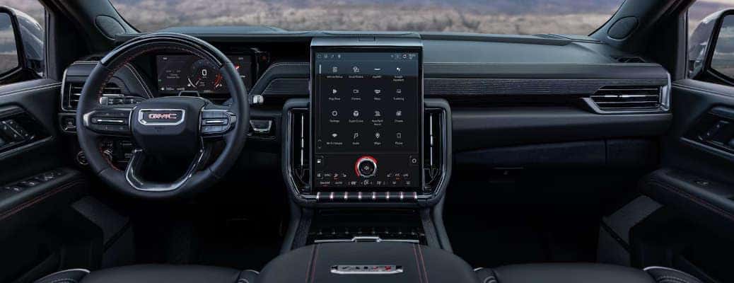 The massive infotainment center in the 2025 GMC Yukon.