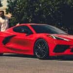 A front quarter view of the high-performance 2025 Chevy Corvette Stingray.
