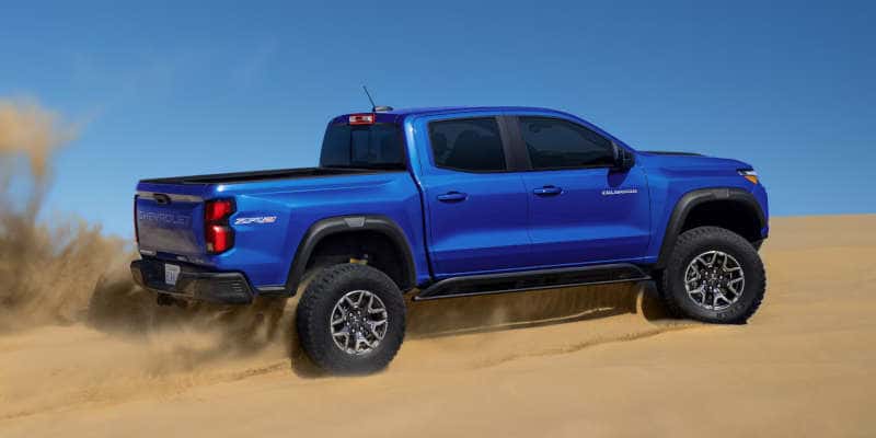 The 2025 Chevy Colorado off-roading.