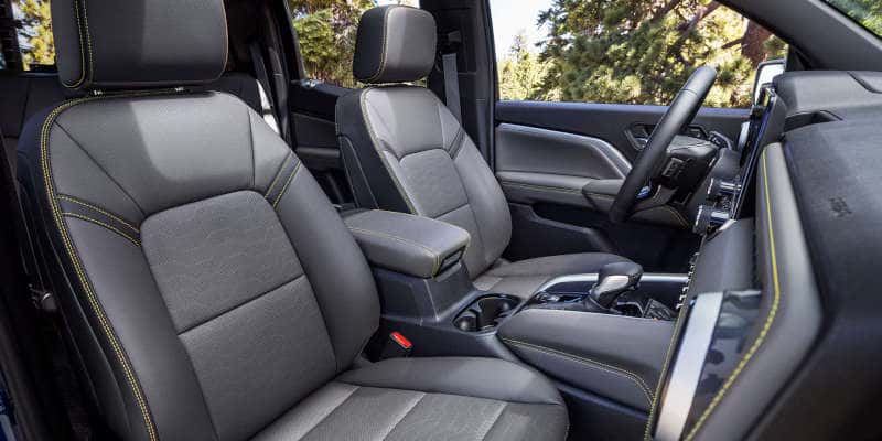 The seating in the 2025 Chevy Colorado.