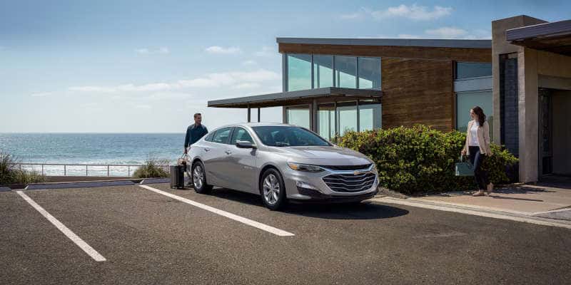 A front quarter exterior view of the 2025 Chevy Malibu.