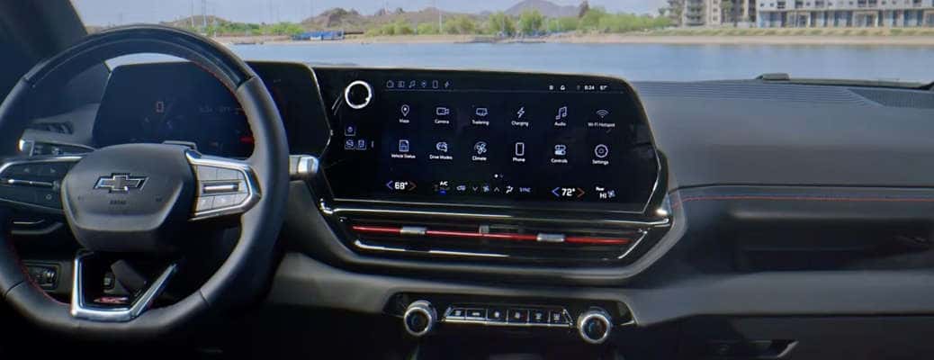 A Google built-in enabled Chevy infotainment center.
