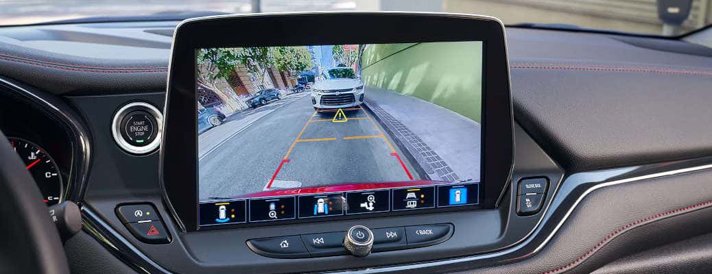 The backup camera in the 2025 Chevy Blazer, which is one of many advanced safety features it has.