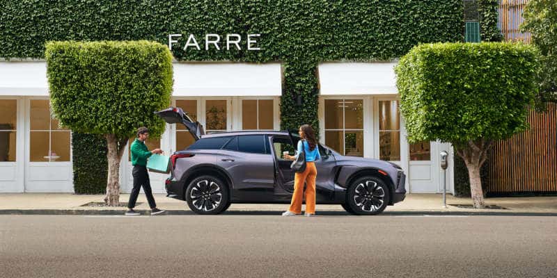A side exterior view of the 2025 Chevy Blazer EV