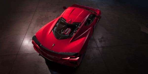 Overhead view of 2020 Chevrolet Corvette Stingray
