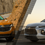 Orange 2019 Chevrolet Equinox and silver 2019 Chevrolet Blazer