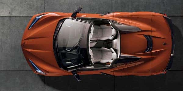 Overhead view of 2020 Chevrolet Corvette Convertible