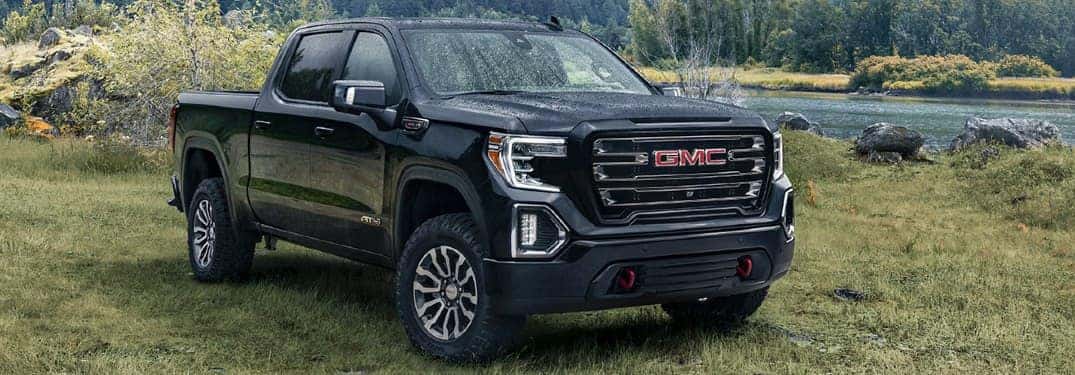 2020 GMC Sierra in black color parked outside somewhere