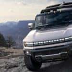 2022 GMC Hummer EV ambles down a rock face