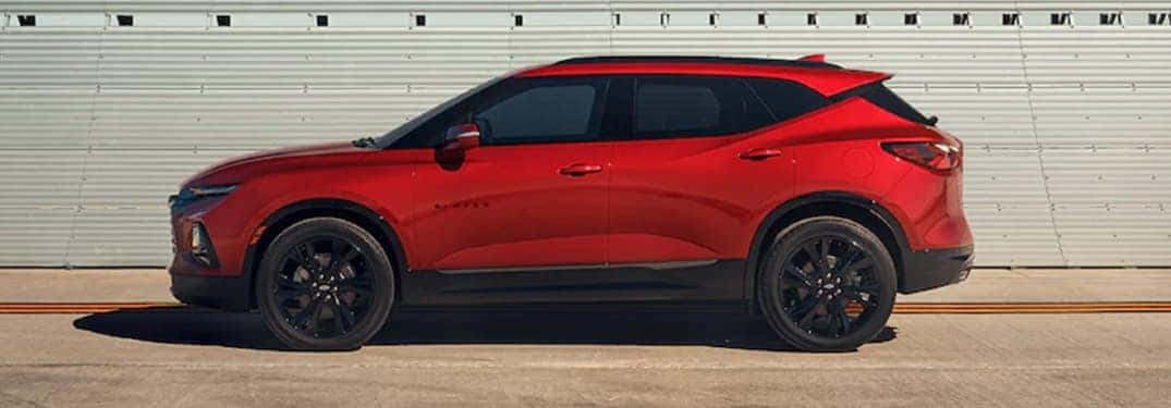 Side view of a 2021 Chevy Blazer