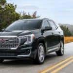 2022 GMC Terrain driving on a road