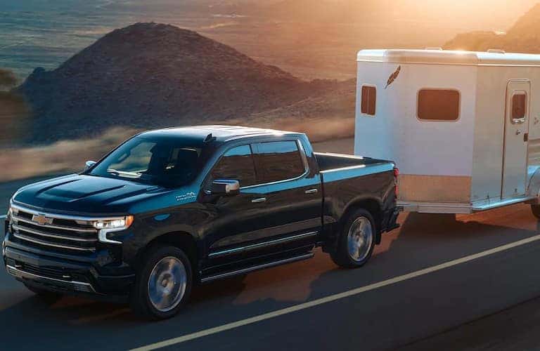 2022 Chevrolet Silverado towing a trailer