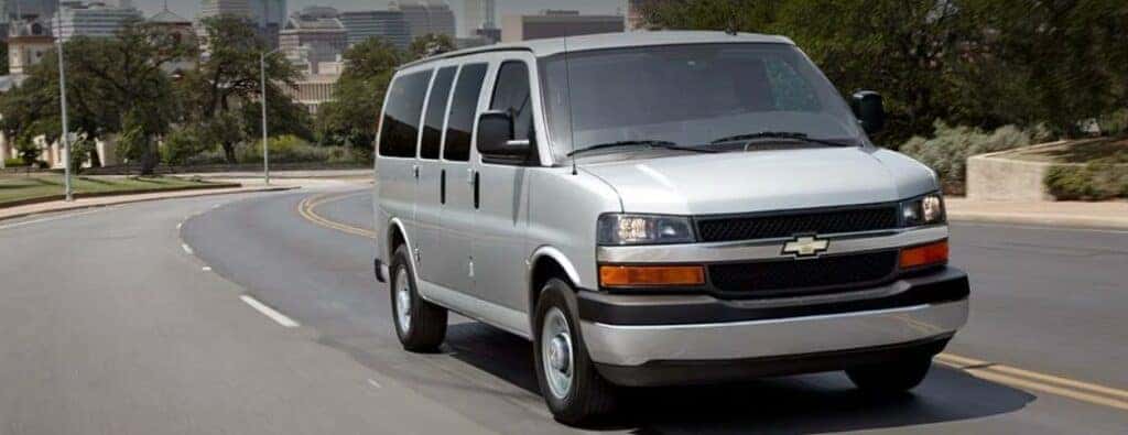 Chevrolet Express Van on a road