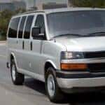 Chevrolet Express Van on a road