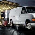 2023 GMC commercial van at a work site