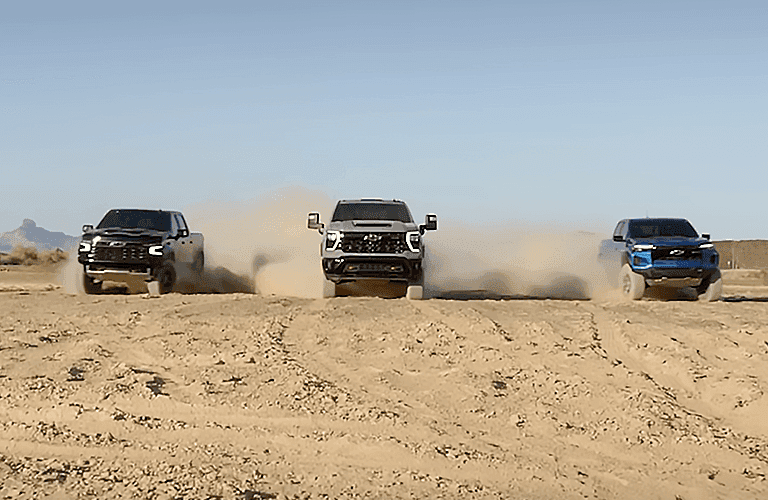 2024 Chevrolet ZR2 models driving in sand