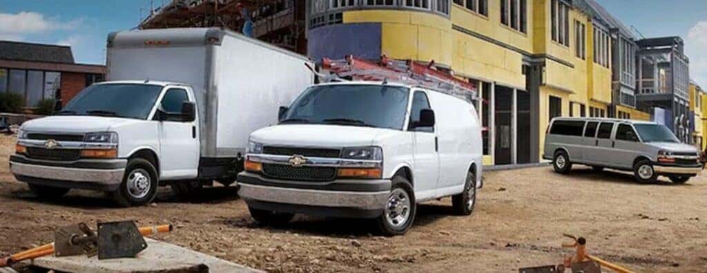 2023 Chevrolet Express Cutaway on a work site