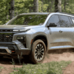 2024 Chevrolet Traverse SUV on a dirt trail