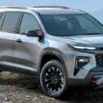 2024 Chevrolet Traverse Z71 front view in front of mountains