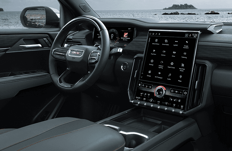 2024 GMC Acadia AT4 front seats and steering wheel