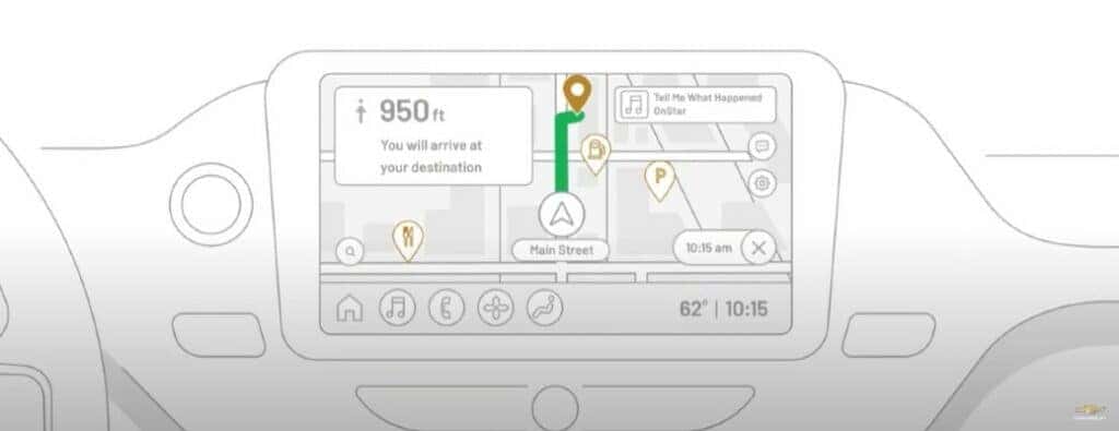 a white image of Maps+ navigation system