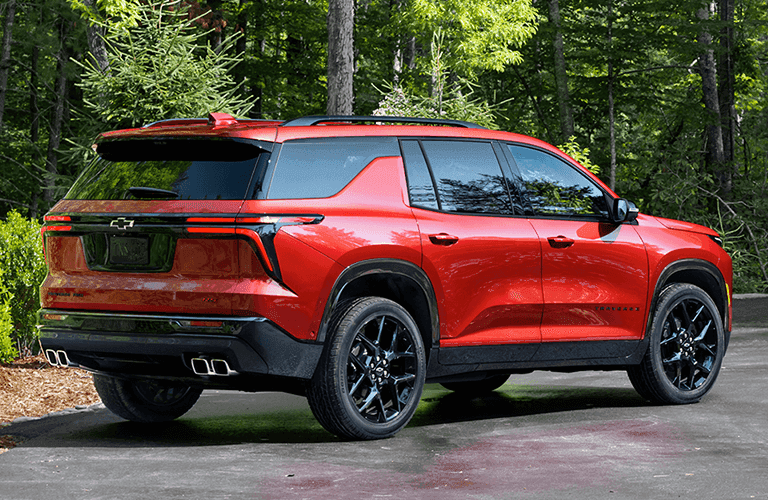 2024 Chevy Traverse rear and side view