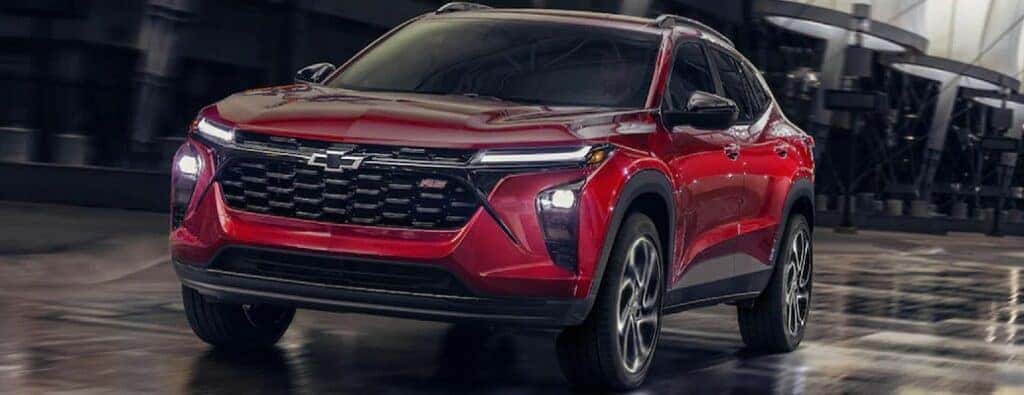 2024 Chevrolet Trax SUV front view on a road