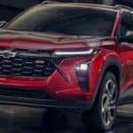 2024 Chevrolet Trax SUV front view on a road