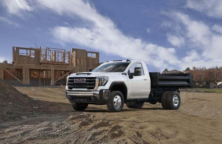 2024 GMC Sierra HD parked by a work site