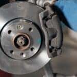 close up of a vehicle brake system