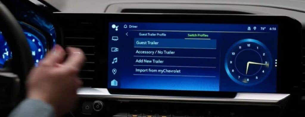 Chevy trailering app in a Chevrolet vehicle