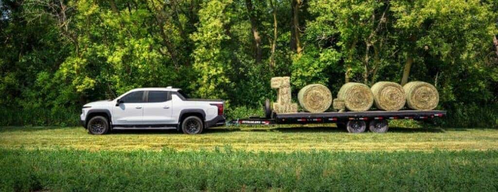 2024 Chevrolet Silverado EV WT side view towing