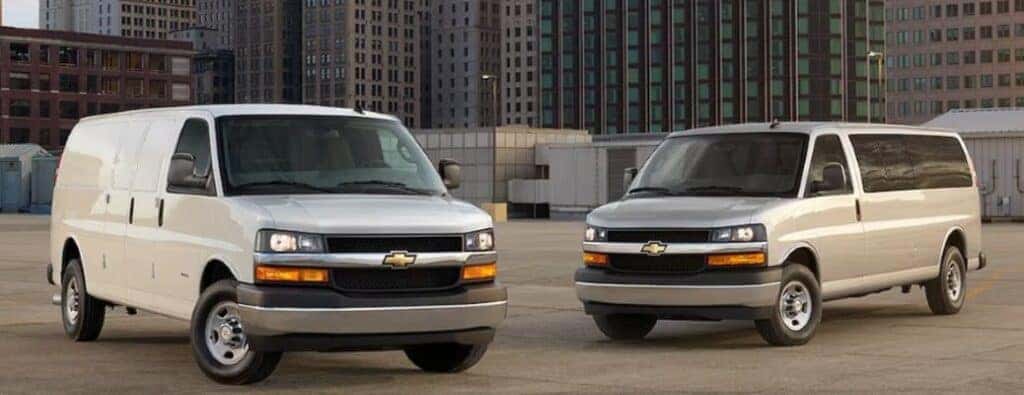 2024 Chevrolet Express vans side by side