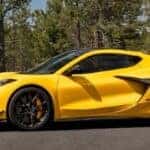 2025 Chevrolet Corvette side view in yellow