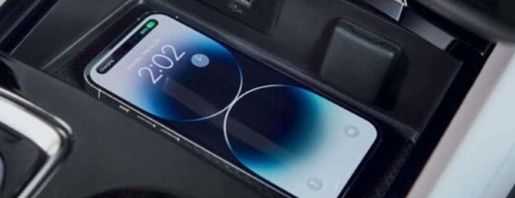 Buick wireless phone charger close up