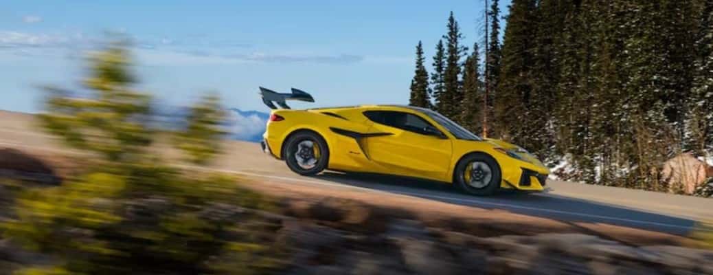 2025 Chevrolet Corvette ZR1 side view in yellow