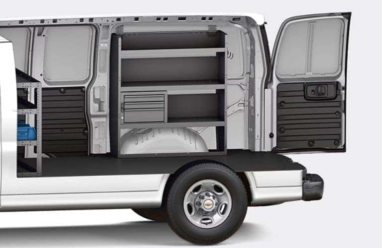 2025 Chevrolet Express van rear cargo space view