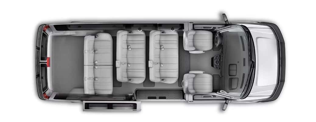 2025 Chevrolet Express Cargo Van overhead seating view