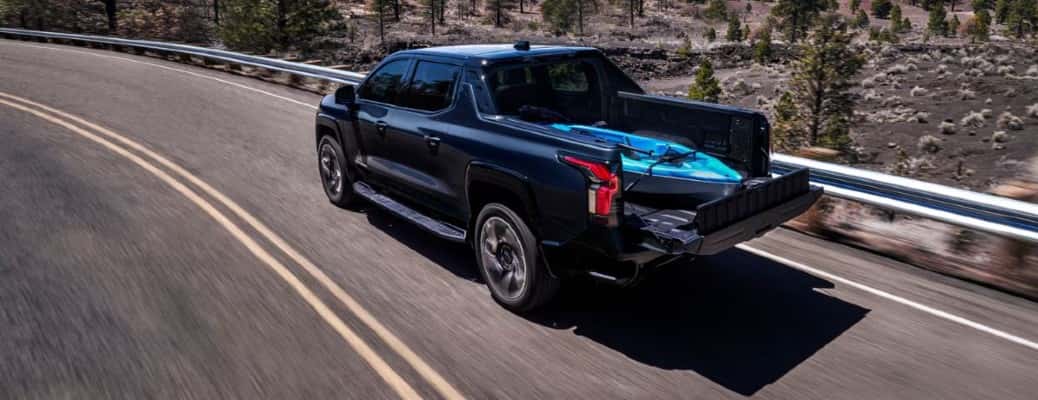 2025 Chevrolet Silverado with a kayak in the bed
