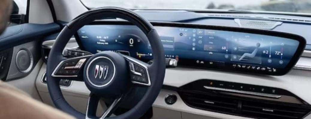 2025 Buick Enclave Sport Touring steering wheel and display screen