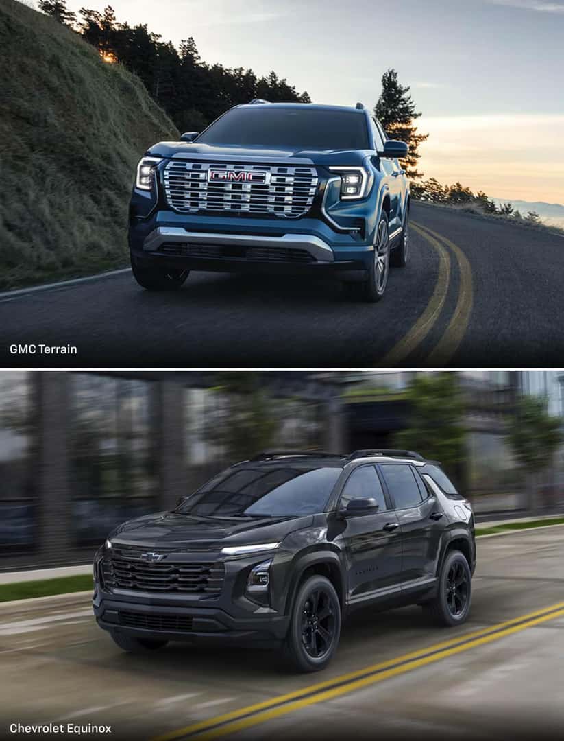 GMC Terrain vs. Chevy Equinox Size