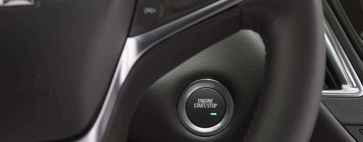 2018 Chevy Malibu start button and interior features on steering wheel