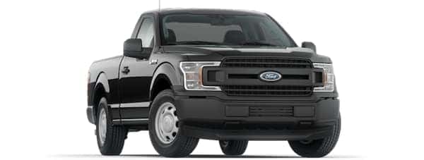 Black 2019 Ford F150 on white