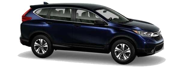 A dark blue 2019 Honda CRV on white