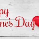 happy valentine's day text with hearts